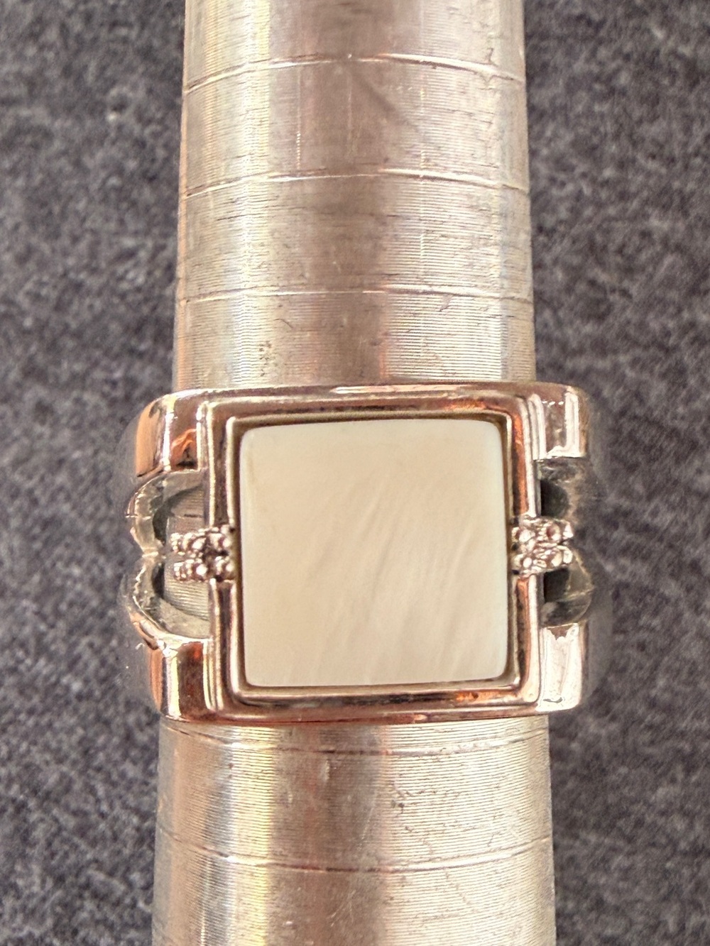 Vintage Lia Sophia "White Out" Statement Ring - Size 9 (Excellent Condition)